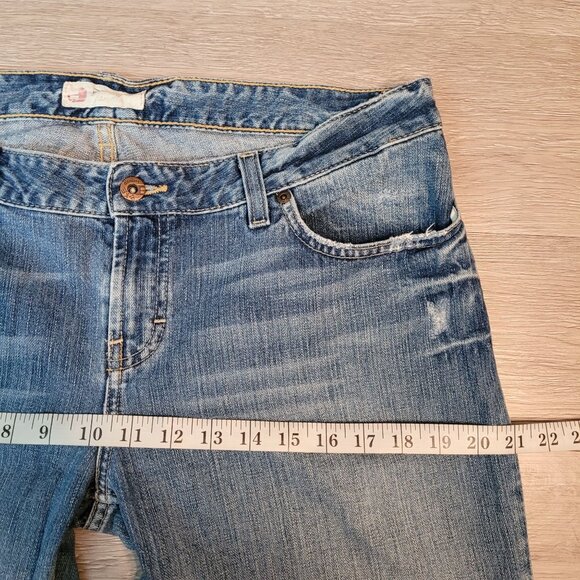 BKE Star Jeans 34 T Flare Low Rise Y2K Medium Light Wash Boho Western - Picture 7 of 11